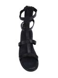 rear zip flat sandals