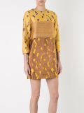 metallic brocade dress