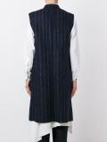 pinstripe sleeveless coat