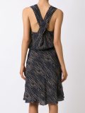 v neck printed dress