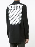 striped back print shirt