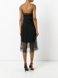 sheer shift midi dress