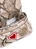 snakeskin print tote bag 