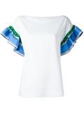 ruffled shortsleeves blouse