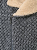 shearling collar knit jacket 