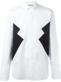 panelled colour block shirt