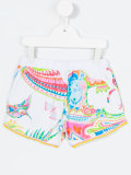 abstract print shorts