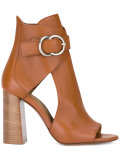 open toe shoe boots
