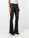 lace flared trousers