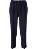 cropped high-waist trousers