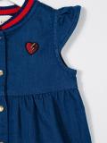Web collar denim dress