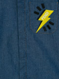 logo lightning embroidered pocket shirt