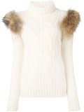 turtleneck cable knit pullover