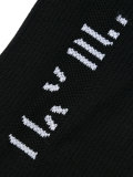 long abstract logo socks