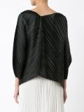 asymmetric neck pleated blouse 