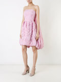 strapless floral dress