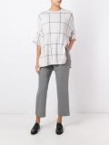 striped detailing knit T-shirt