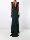 lace insert evening dress