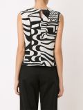 sleeveless printed blouse
