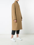 high neck midi coat