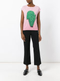 front panel cactus print top