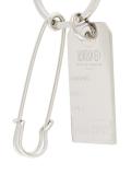 safety pin and tag earring 