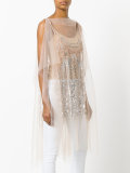 sequin embellished sheer blouse 