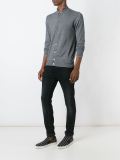 raised collar cardigan