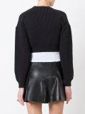 frill-hem knitted top