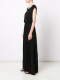 tie waist draped maxi dress