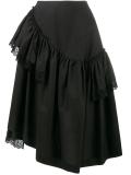 lace-trimmed ruffle skirt