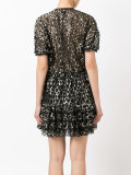 metallic print dress