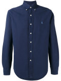 embroidered logo button-down shirt