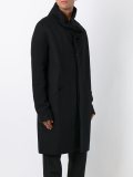 draped funnel neck coat