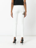 ribbed detail cropped jeans