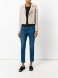 'Ashville' cropped moto jacket
