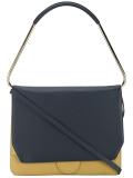 metal insert shoulder bag
