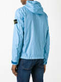 zipped hooded jacket