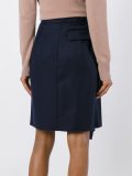 asymmetric draped skirt