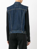 studded denim waistcoat