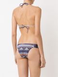 geometric print triangle top bikini set