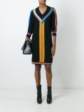 V-neck knitted dress