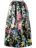 tropical floral print skirt