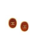 gripoix logo clip-on earrings