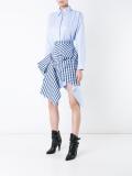 checked zipped skirt