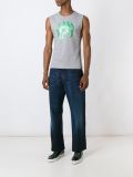 screen printed sleeveless top