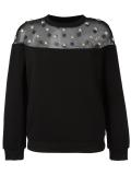 embellished sheer panel jumper 