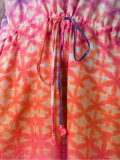 v neck printed kaftan