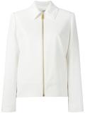 zipped pointed collar jacket