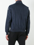 striped trim lightweight jacket